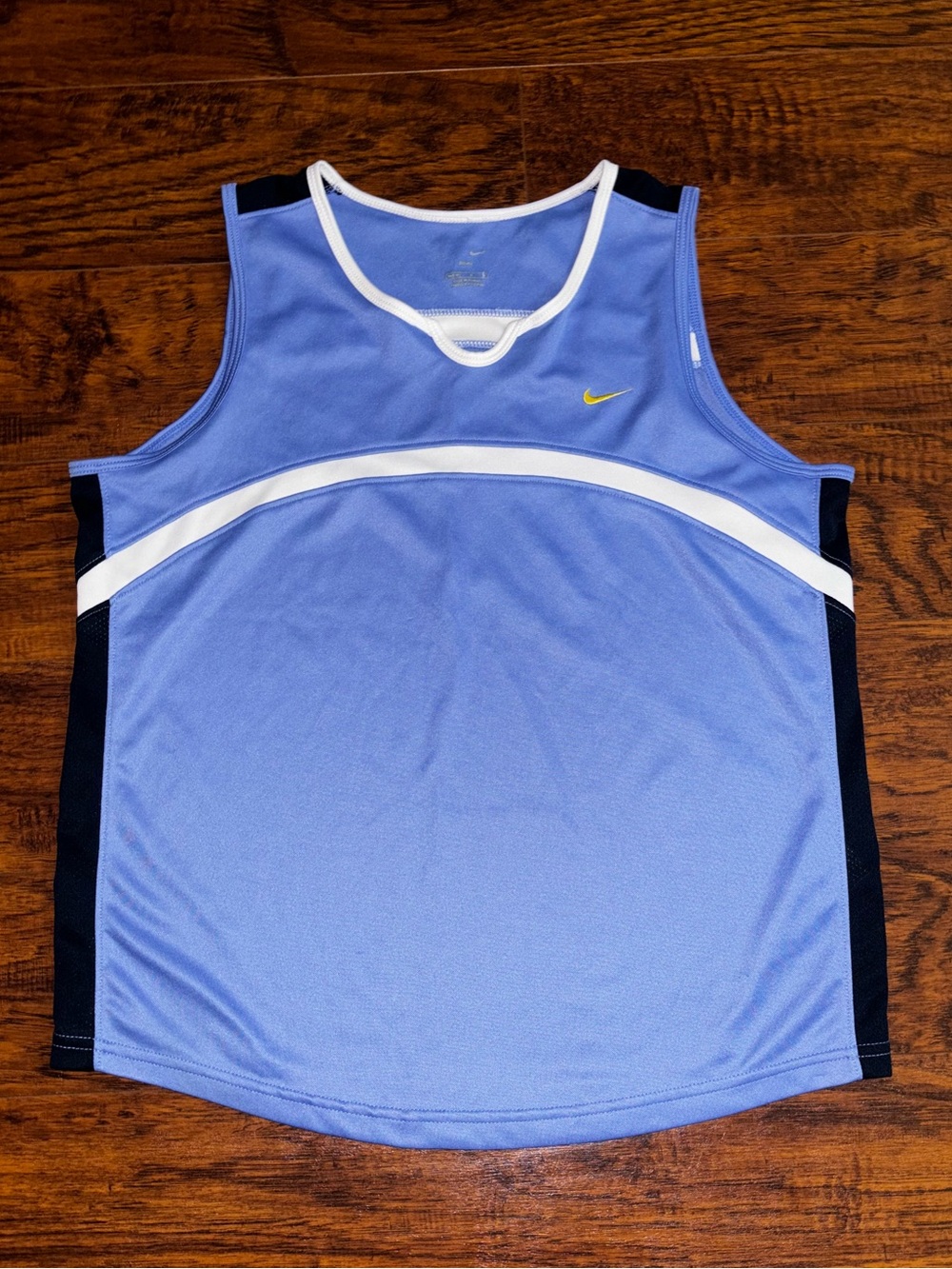 Nike Blue + Black Athletic Tank Top with White Accents